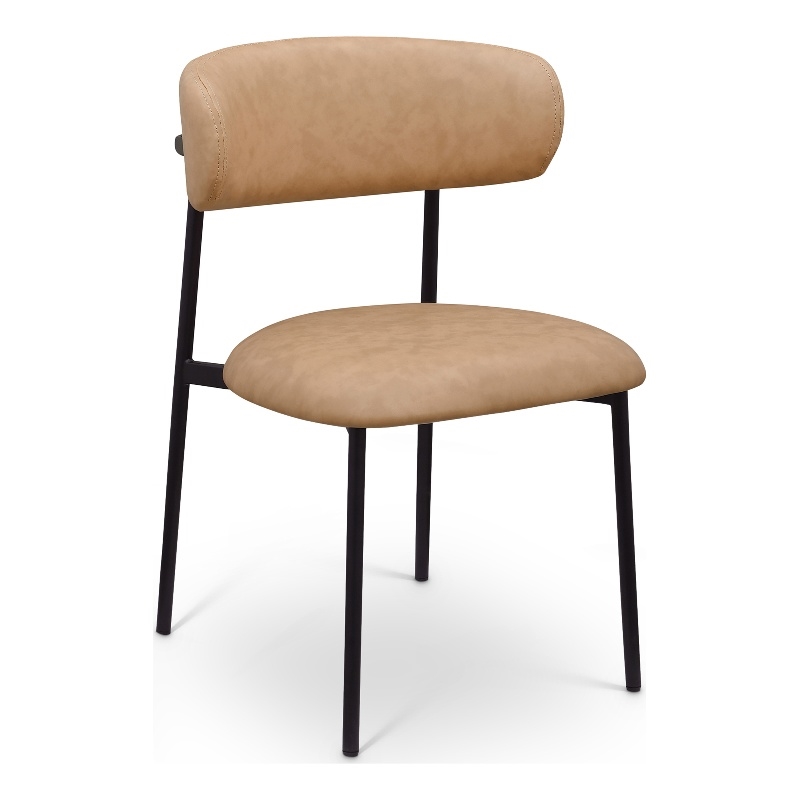 Meridian Furniture Lupita Tan Vegan Leather Dining Chair (Set of 2)