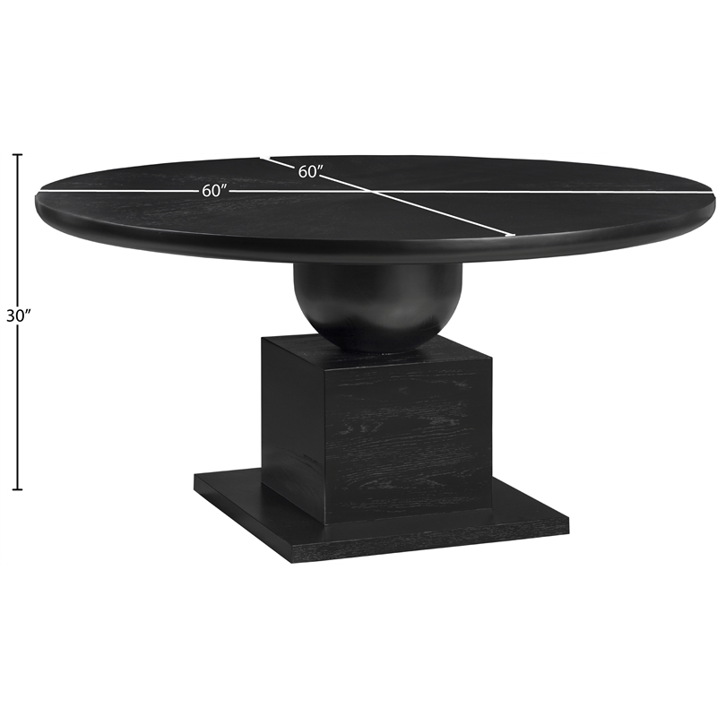 Meridian Furniture Rishal Oak Veneer Dining Table