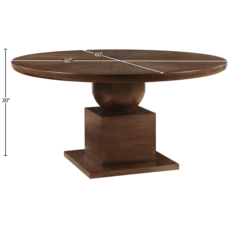 Meridian Furniture Rishal Oak Veneer Dining Table