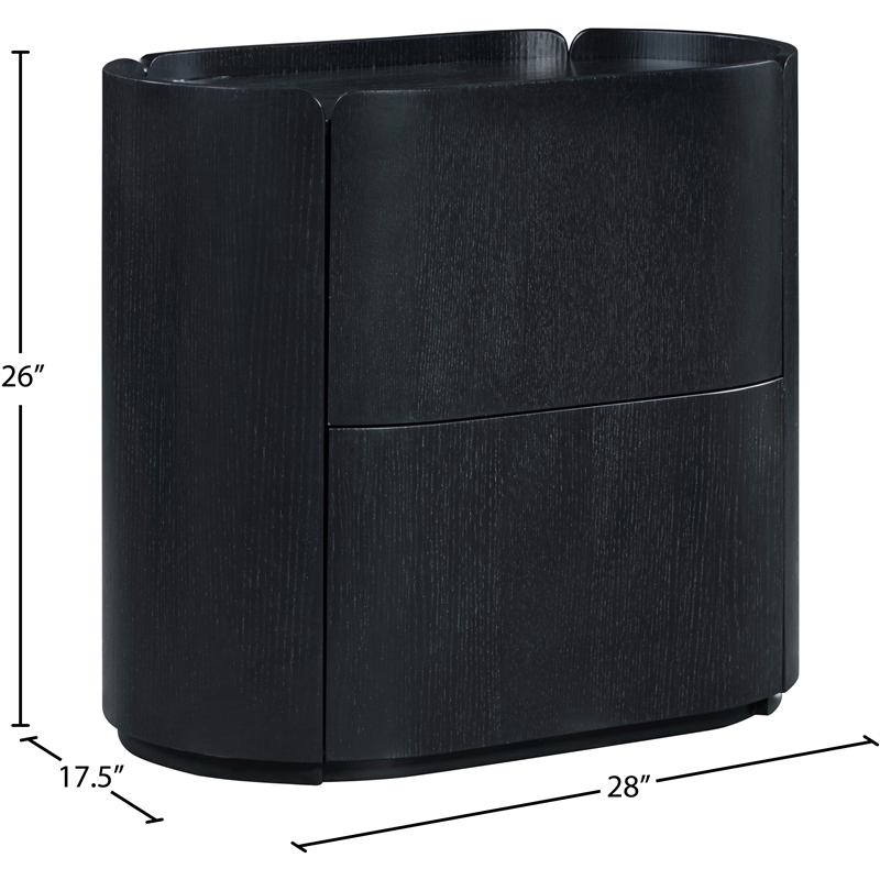 Meridian Furniture Everett Black Night Stand