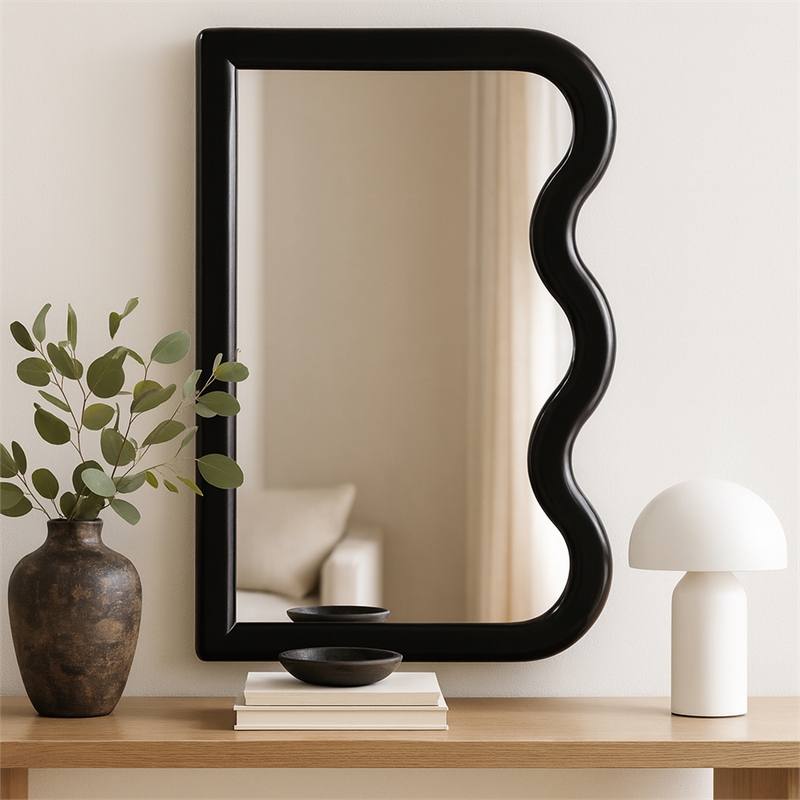 meridian furniture winnie black mirror