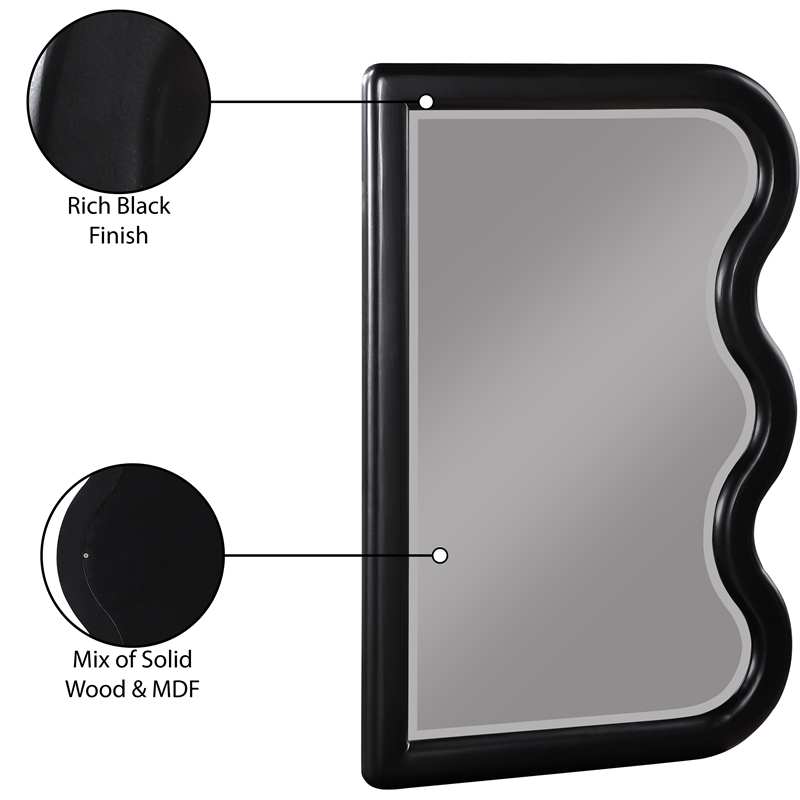 meridian furniture winnie black mirror