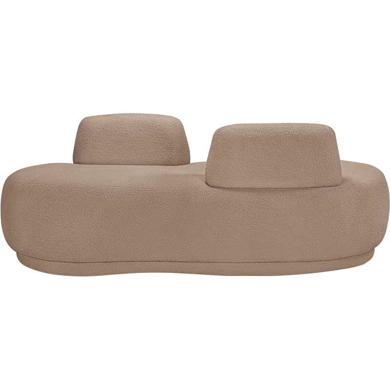 Meridian Furniture Argyle Beige Teddy Fabric Chaise/Loveseat