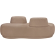 Meridian Furniture Argyle Beige Teddy Fabric Chaise/Loveseat
