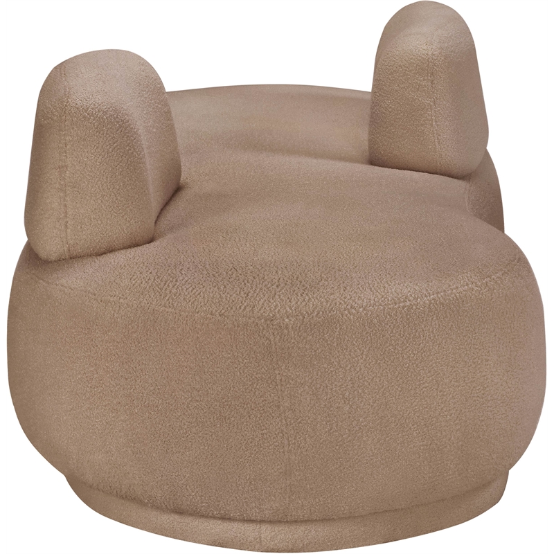 Meridian Furniture Argyle Beige Teddy Fabric Chaise/Loveseat