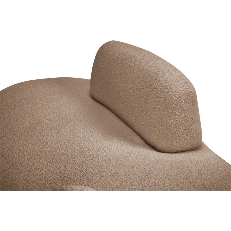 Meridian Furniture Argyle Beige Teddy Fabric Chaise/Loveseat