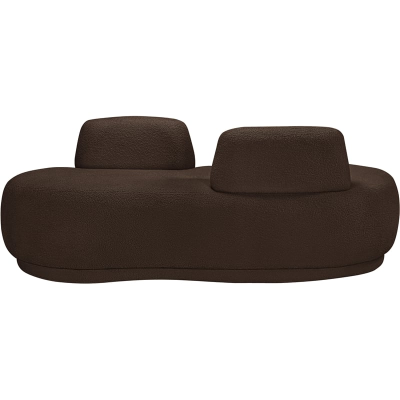 Meridian Furniture Argyle Brown Teddy Fabric Chaise/Loveseat