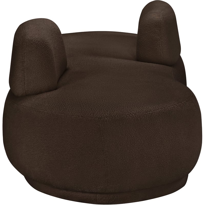 Meridian Furniture Argyle Brown Teddy Fabric Chaise/Loveseat