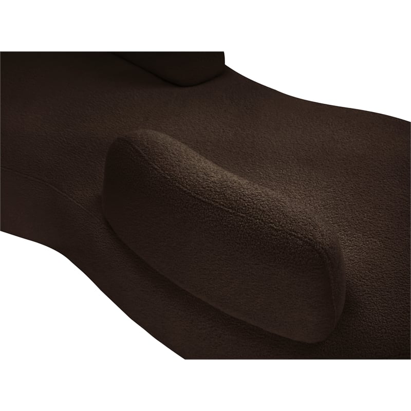 Meridian Furniture Argyle Brown Teddy Fabric Chaise/Loveseat