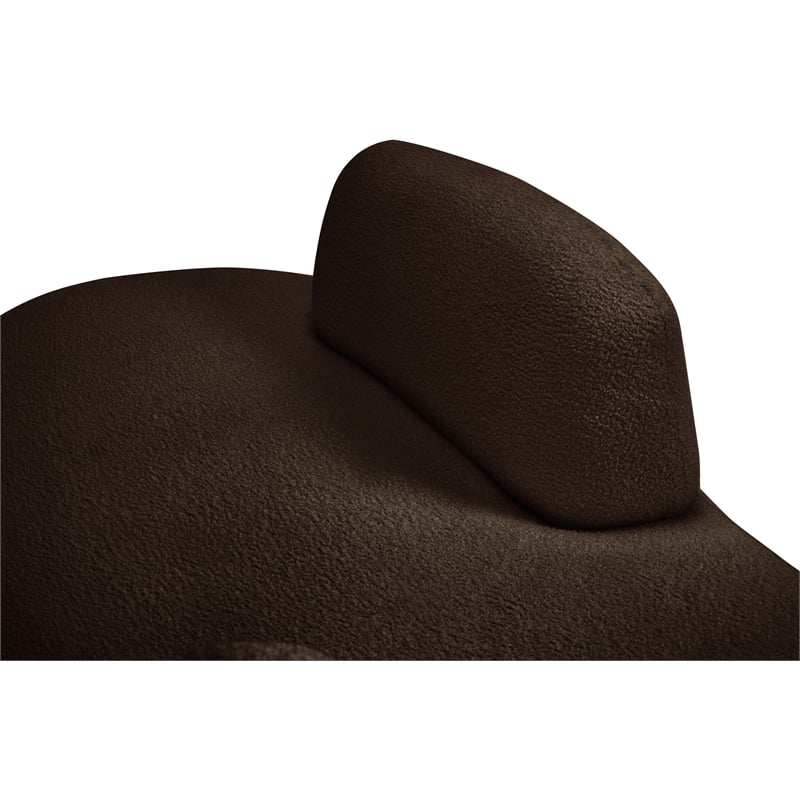 Meridian Furniture Argyle Brown Teddy Fabric Chaise/Loveseat