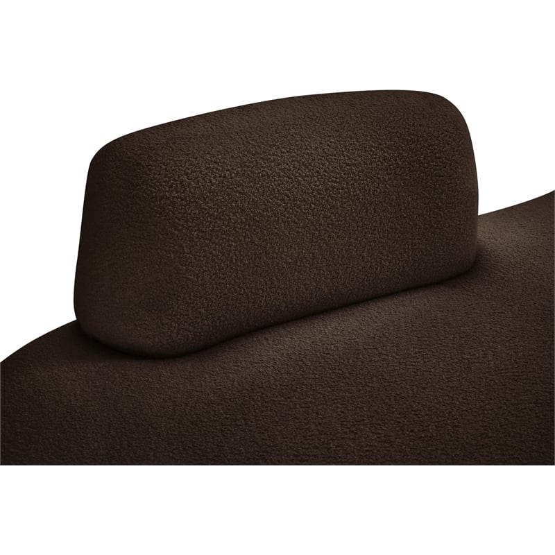 Meridian Furniture Argyle Brown Teddy Fabric Chaise/Loveseat