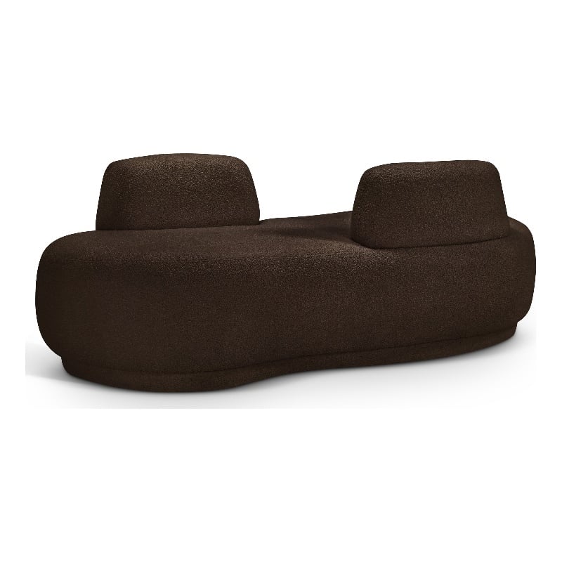 Meridian Furniture Argyle Brown Teddy Fabric Chaise/Loveseat