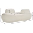 Meridian Furniture Argyle Cream Teddy Fabric Chaise/Loveseat