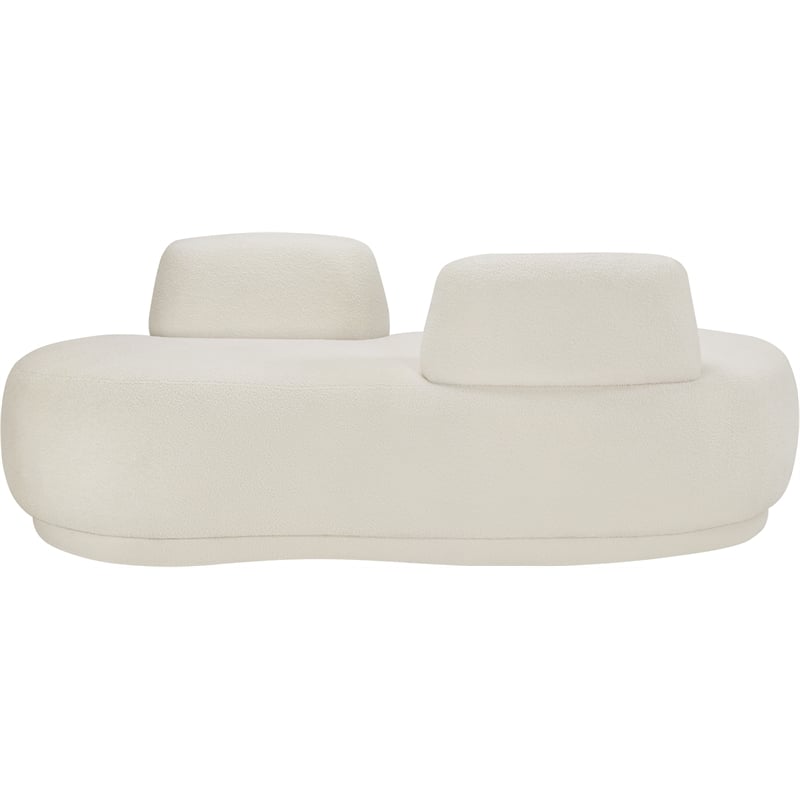 Meridian Furniture Argyle Cream Teddy Fabric Chaise/Loveseat