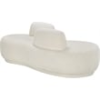 Meridian Furniture Argyle Cream Teddy Fabric Chaise/Loveseat