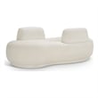 Meridian Furniture Argyle Cream Teddy Fabric Chaise/Loveseat