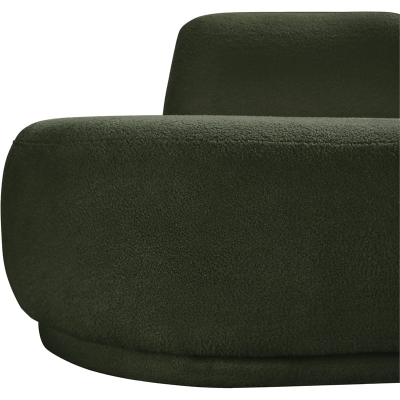 Meridian Furniture Argyle Green Teddy Fabric Chaise/Loveseat