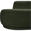 Meridian Furniture Argyle Green Teddy Fabric Chaise/Loveseat