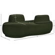 Meridian Furniture Argyle Green Teddy Fabric Chaise/Loveseat