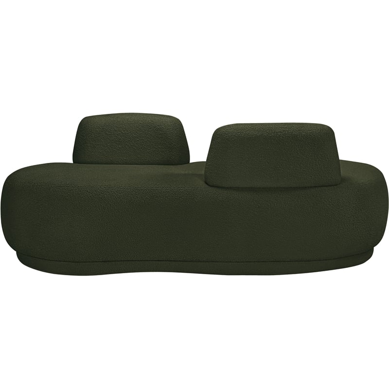 Meridian Furniture Argyle Green Teddy Fabric Chaise/Loveseat