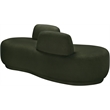 Meridian Furniture Argyle Green Teddy Fabric Chaise/Loveseat