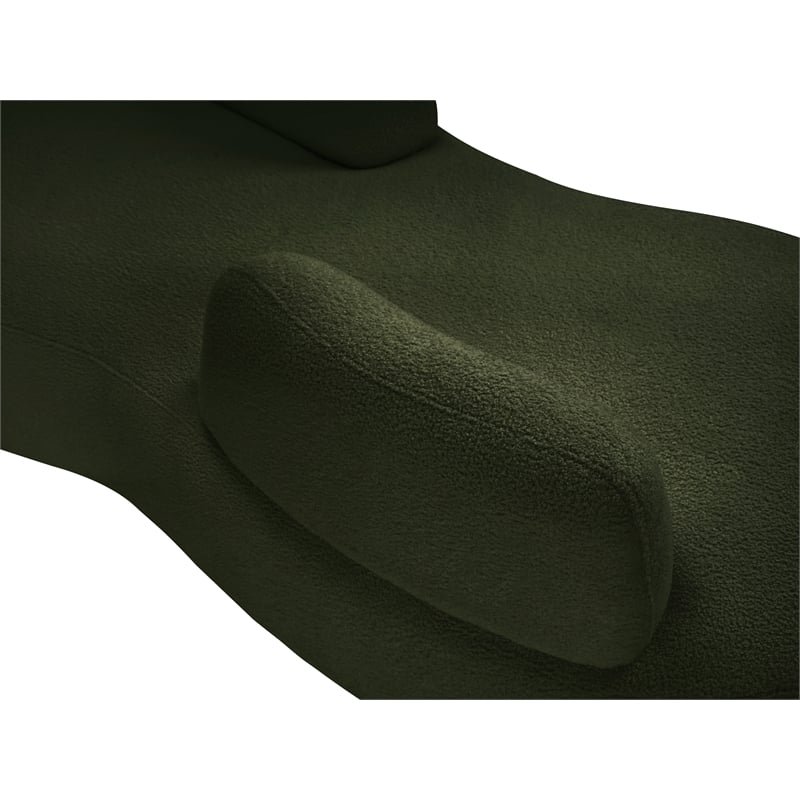 Meridian Furniture Argyle Green Teddy Fabric Chaise/Loveseat