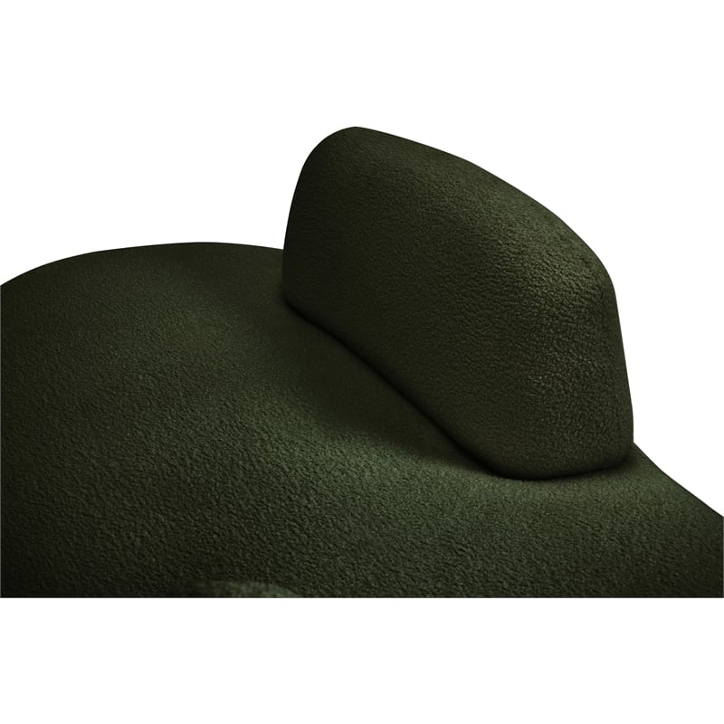 Meridian Furniture Argyle Green Teddy Fabric Chaise/Loveseat