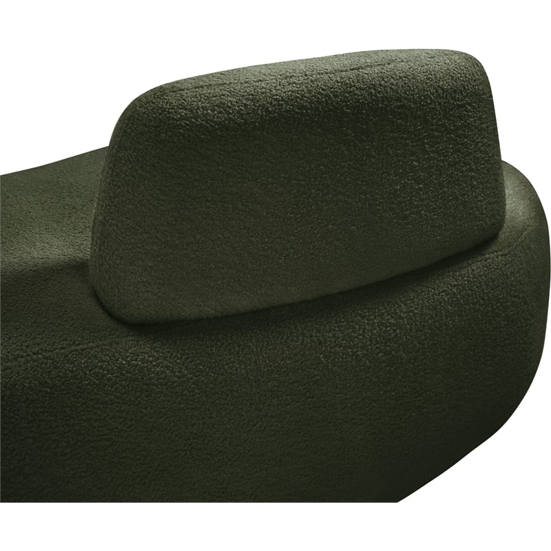 Meridian Furniture Argyle Green Teddy Fabric Chaise/Loveseat