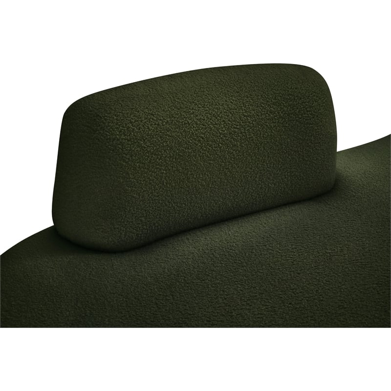 Meridian Furniture Argyle Green Teddy Fabric Chaise/Loveseat