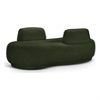 Meridian Furniture Argyle Green Teddy Fabric Chaise/Loveseat