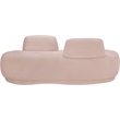 Meridian Furniture Argyle Pink Teddy Fabric Chaise/Loveseat