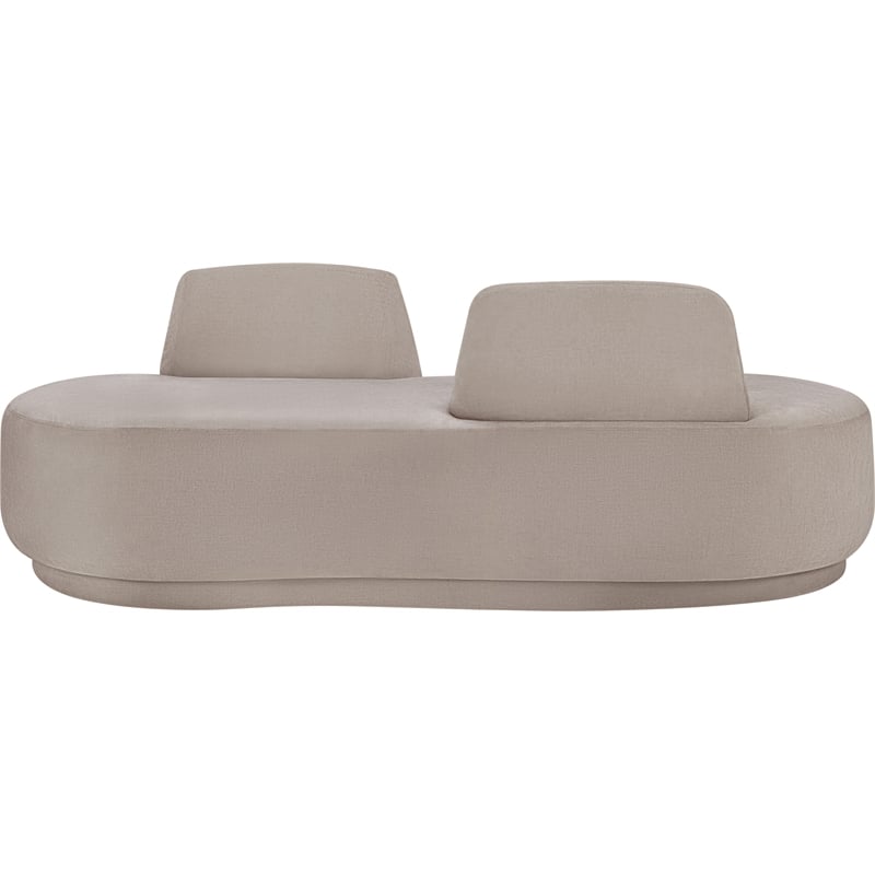 Meridian Furniture Argyle Beige Chenille Fabric Chaise/Loveseat