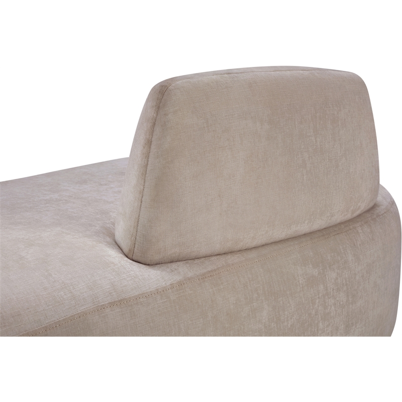 Meridian Furniture Argyle Beige Chenille Fabric Chaise/Loveseat
