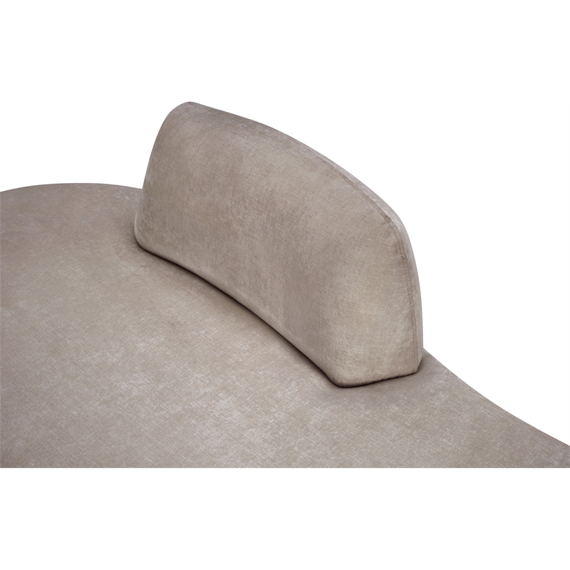 Meridian Furniture Argyle Beige Chenille Fabric Chaise/Loveseat