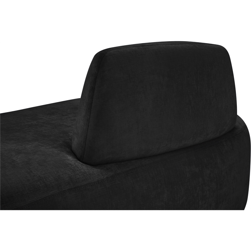 Meridian Furniture Argyle Black Chenille Fabric Chaise/Loveseat