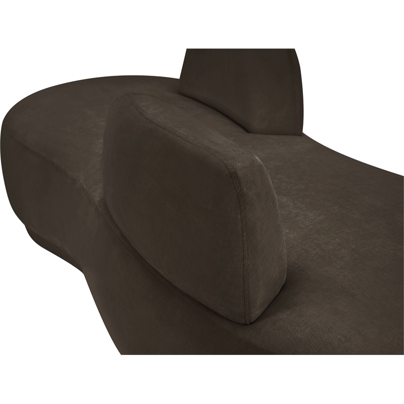 Meridian Furniture Argyle Brown Chenille Fabric Chaise/Loveseat