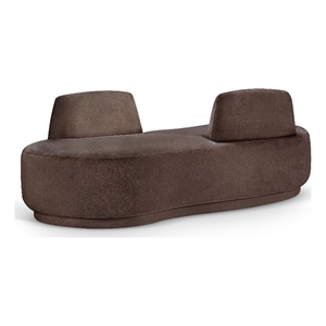 Meridian Furniture Argyle Brown Chenille Fabric Chaise/Loveseat