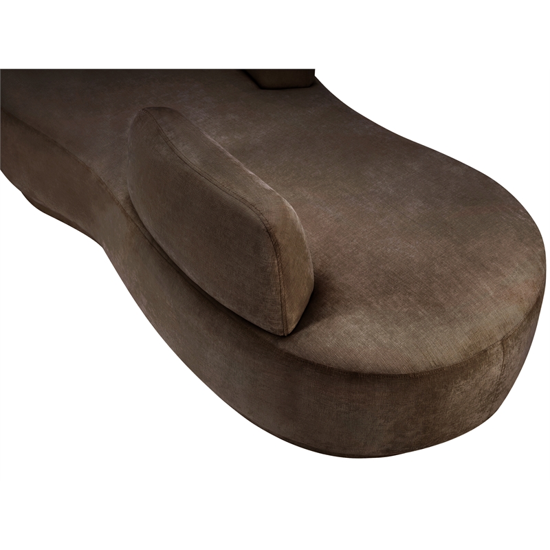 Meridian Furniture Argyle Brown Chenille Fabric Chaise/Loveseat
