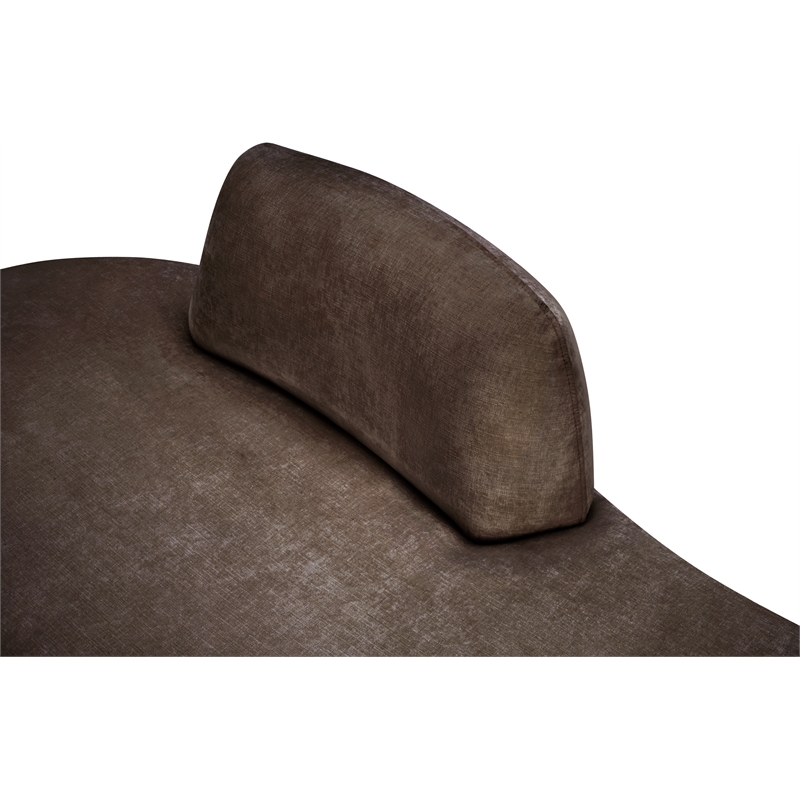 Meridian Furniture Argyle Brown Chenille Fabric Chaise/Loveseat