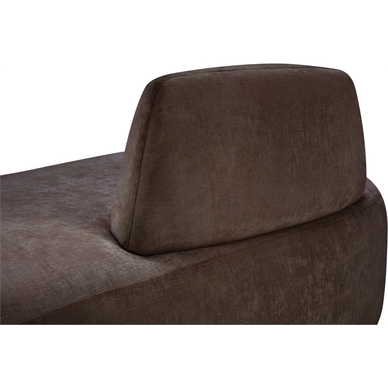 Meridian Furniture Argyle Brown Chenille Fabric Chaise/Loveseat