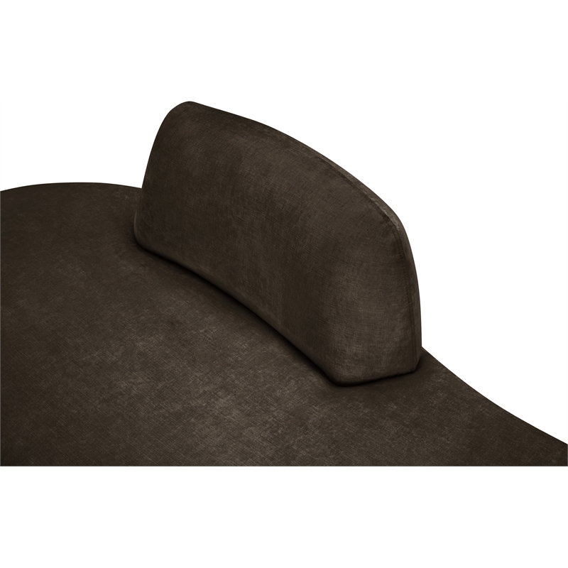 Meridian Furniture Argyle Brown Chenille Fabric Chaise/Loveseat