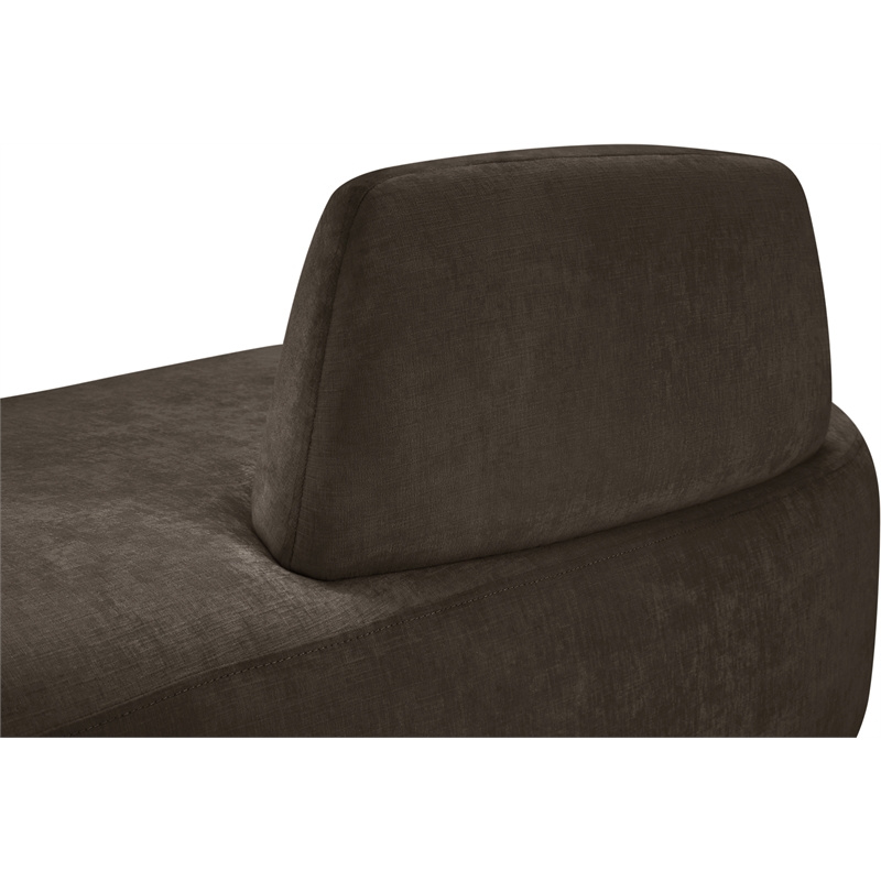 Meridian Furniture Argyle Brown Chenille Fabric Chaise/Loveseat