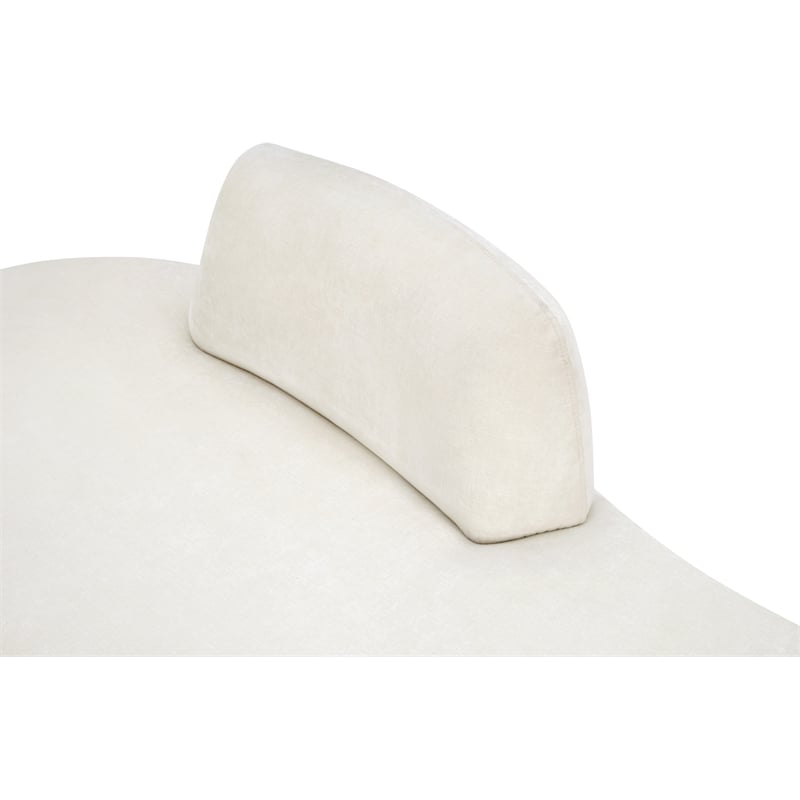 Meridian Furniture Argyle Cream Chenille Fabric Chaise/Loveseat