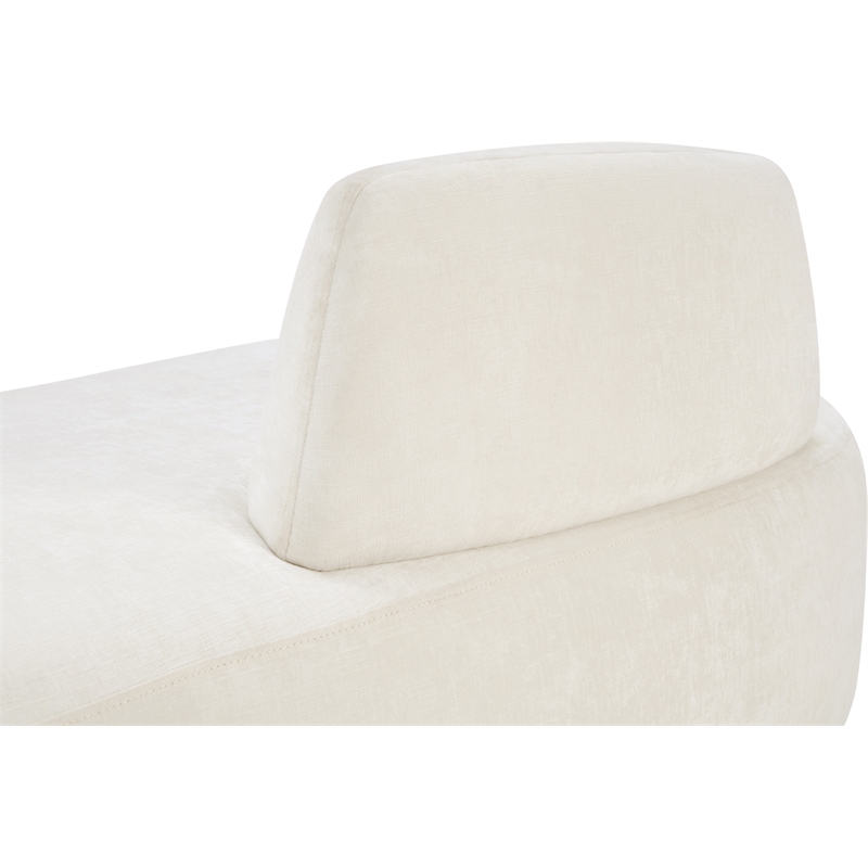 Meridian Furniture Argyle Cream Chenille Fabric Chaise/Loveseat