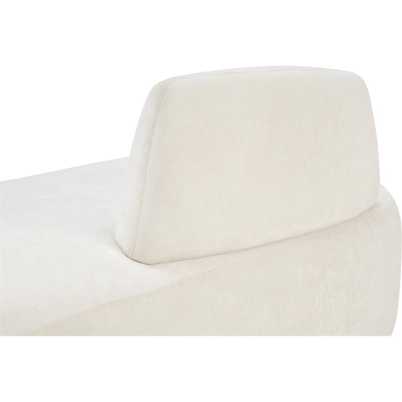 Meridian Furniture Argyle Cream Chenille Fabric Chaise/Loveseat