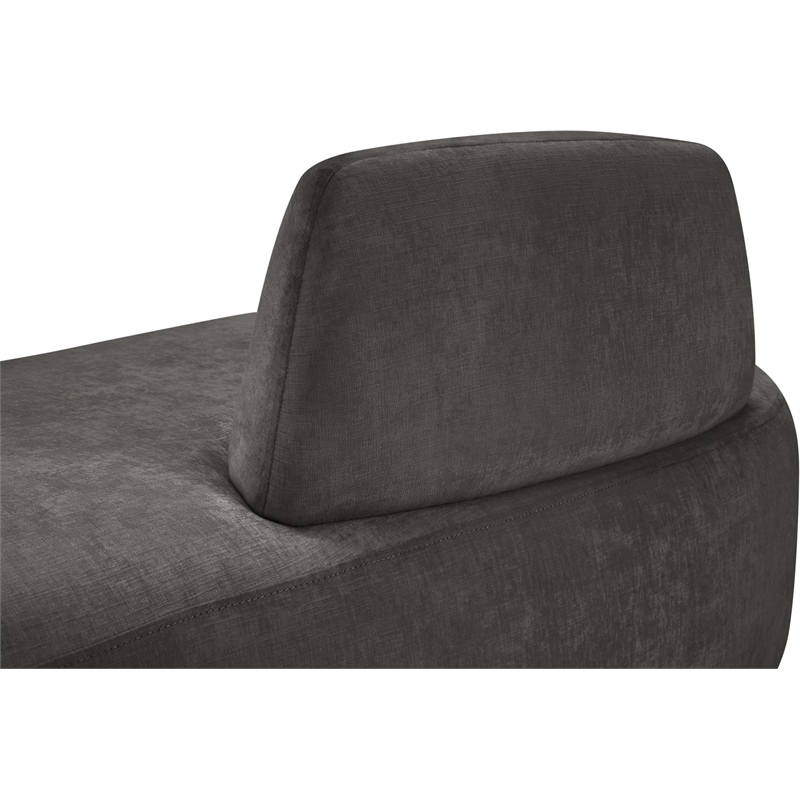 Meridian Furniture Argyle Grey Chenille Fabric Chaise/Loveseat