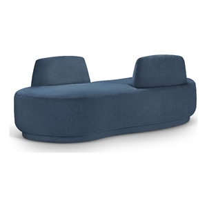 Meridian Furniture Argyle Light Blue Chenille Fabric Chaise/Loveseat