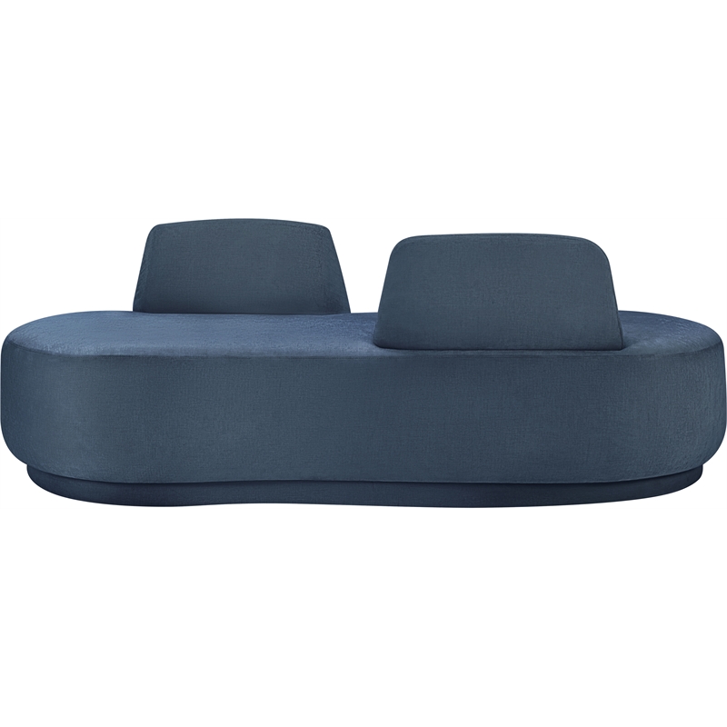 Meridian Furniture Argyle Light Blue Chenille Fabric Chaise/Loveseat