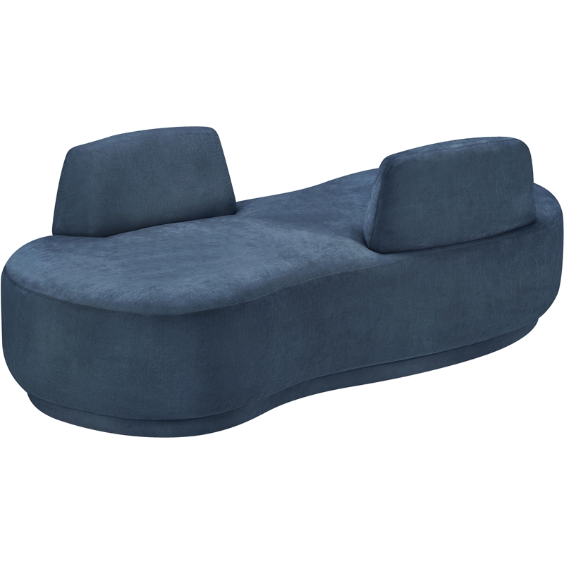 Meridian Furniture Argyle Light Blue Chenille Fabric Chaise/Loveseat