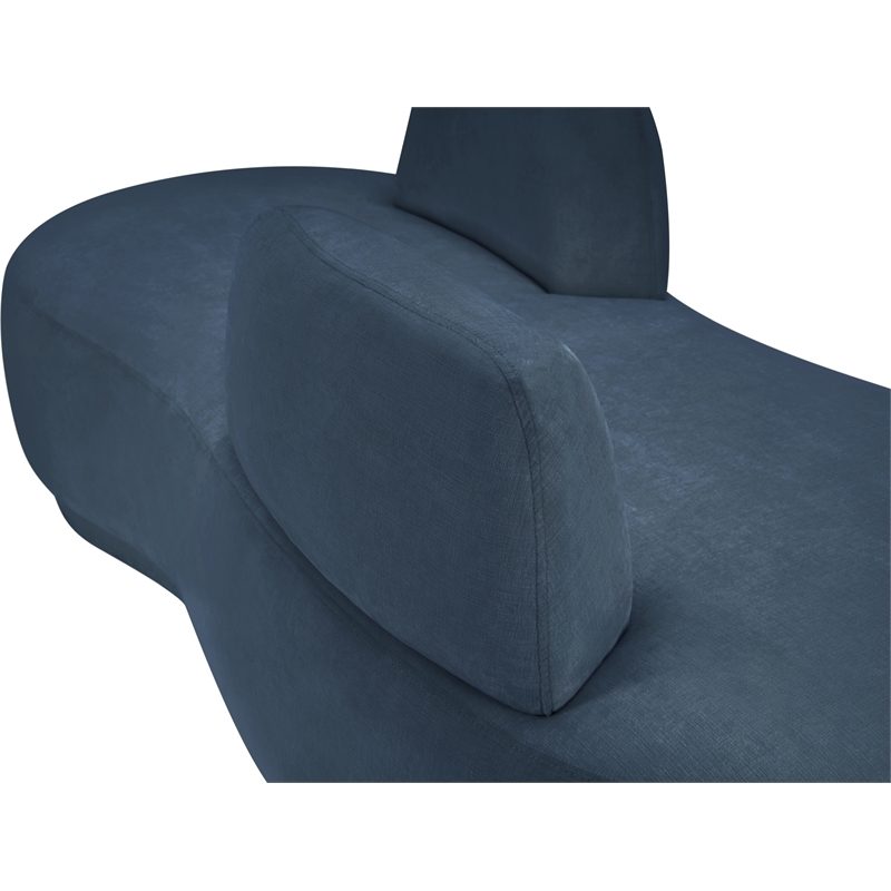 Meridian Furniture Argyle Light Blue Chenille Fabric Chaise/Loveseat